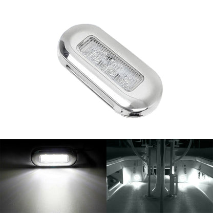 3-inch stainless steel 12V LED waterproof underwater light, clear lens, white glow