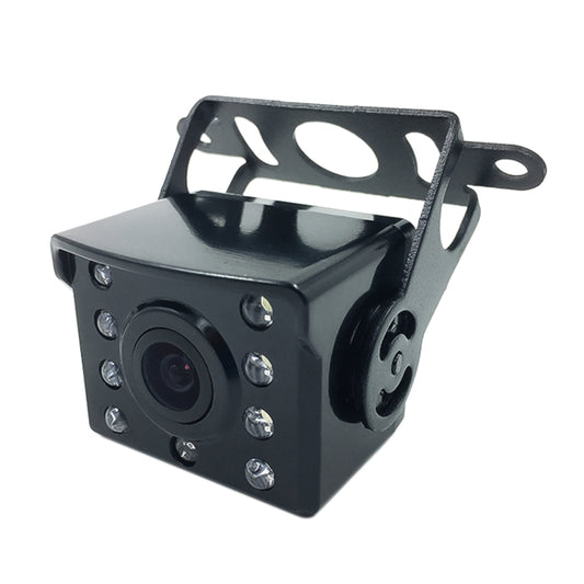 Black backup reverse camera with bracket mount and multiple LED lights around lens