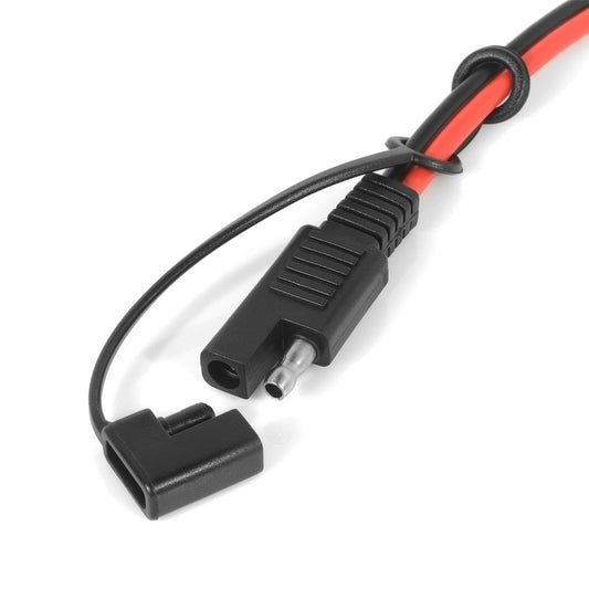 Female socket quick-disconnect plug with black connector and red wire