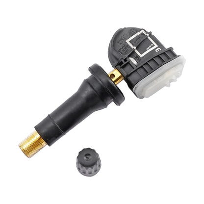 TPMS tire pressure monitor sensor with gold valve stem and mounting cap