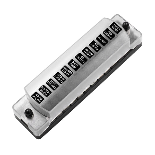 CS-978A2 FB1902 1 In 12 Out Independent Positive Negative Fuse Box without Fuse Piece for Auto Car Truck Boat, CS-978A2