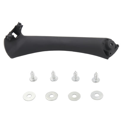 Black left rear inside door handle with mounting brackets, screws and washers set