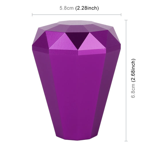 Universal Car Diamond Shape Metal Gear Shift Knob, Purple, Red, Black, Blue