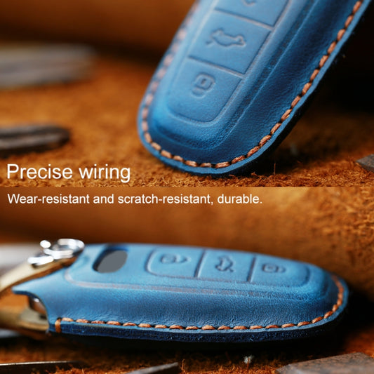 For Audi Series Car Cowhide Leather Key Protective Cover Key Case, A Version 2016-2017, For Audi, A Version