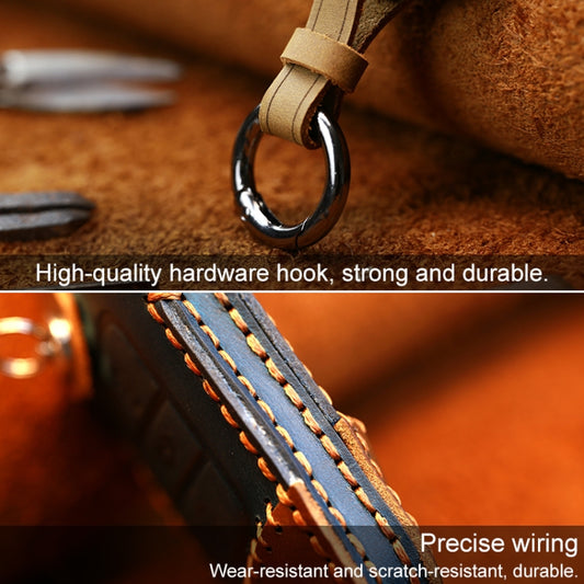 For Volkswagen Car Cowhide Leather Key Protective Cover Key Case, B Version, For Volkswagen, B Version