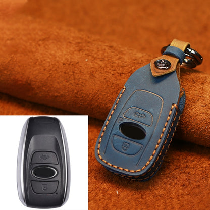 For Subaru Car Cowhide Leather Key Protective Cover Key Case, For Subaru