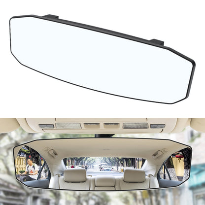 Anti-glare rear-view mirror insert with tinted panel and black mounting tabs