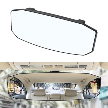 Car anti-glare rear-view mirror panel with dark frame, rectangular shape
