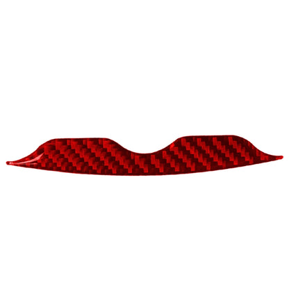 Red carbon-fiber style decorative air vent trim strip, curved shape