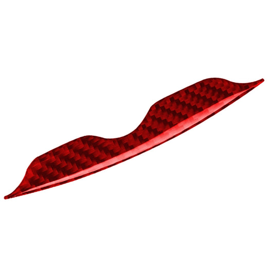 Long red carbon-fiber style trim strip, angled for dashboard fitment