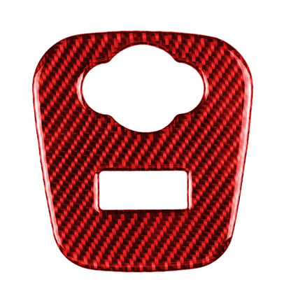 Red carbon-fiber style cigarette lighter cover insert with oval and rectangular cutouts