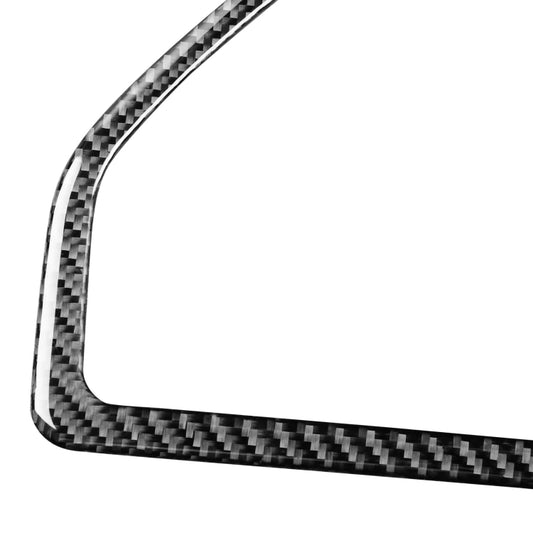 Corner piece of black carbon-fiber weave speedometer trim sticker