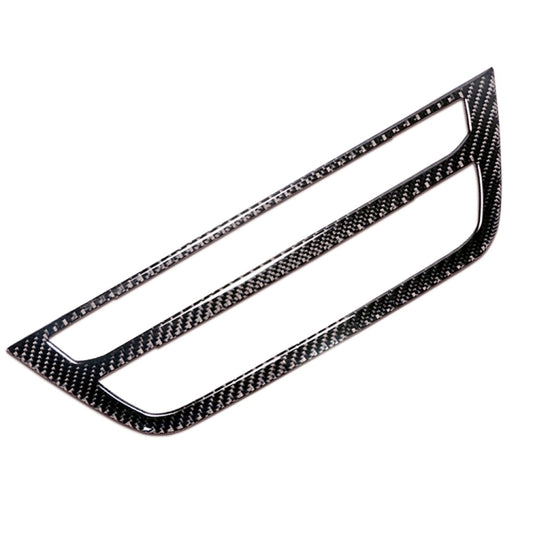 Carbon fiber style AC vent trim sticker, long curved black edge with textured weave