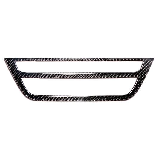 Carbon fiber style AC control panel trim sticker, black woven pattern, for dashboard vents