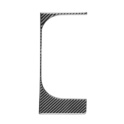 Carbon fiber-look cup holder frame trim, right-driving, curved black weave border