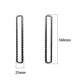 Door air outlet sticker set with carbon fiber look, 160mm x 25mm sizing guide