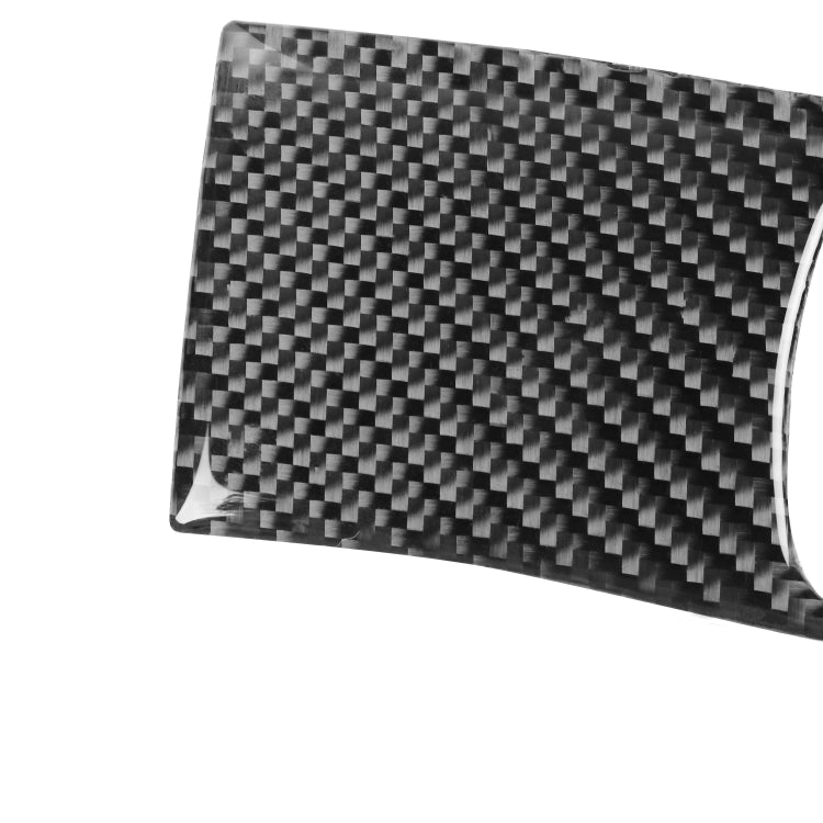 Carbon fiber window switch trim sticker panel with checkered texture and silver edge
