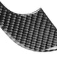 Carbon fiber co-pilot storage box trim sticker corner with curved edge and checkered weave