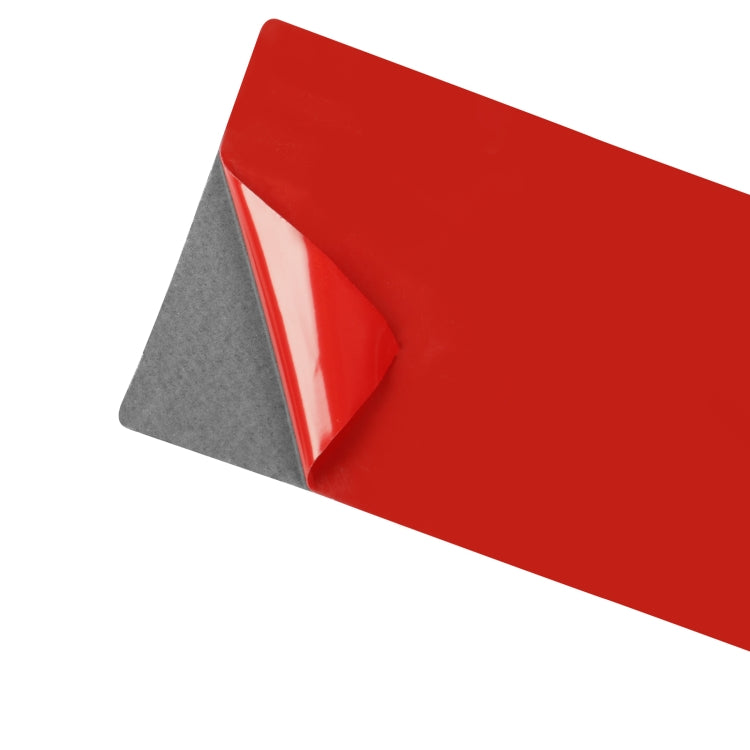 Red protective backing sheet for carbon fiber co-pilot storage box trim sticker