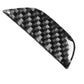 Carbon fiber weave sticker insert, black and gray, glossy triangular curved piece