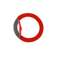 Carbon fiber ignition switch inside trim sticker piece, black round ring with red outline