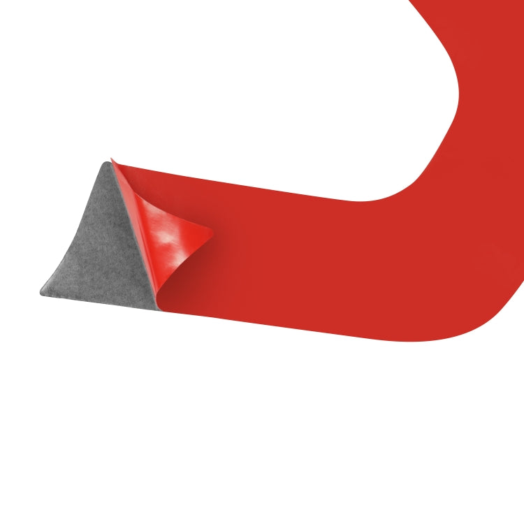 Steering wheel chin sticker with adhesive backing and red protective film