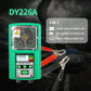 Green digital car battery tester with red and black clamp leads, 3-in-1 device