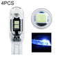 T10 car clearance light bulb, clear body with ice-blue 5-LEDs and lens