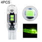 T10 car clearance light bulb, clear body with green 5-LEDs and lens