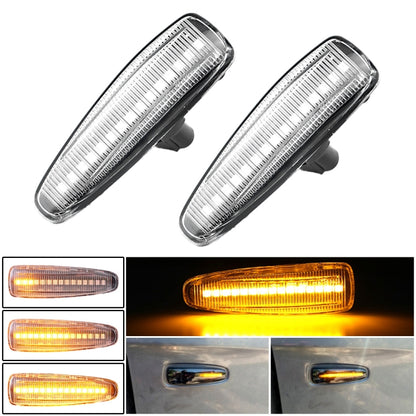 LED fender side marker lights with clear lenses, pair, for vehicle fenders