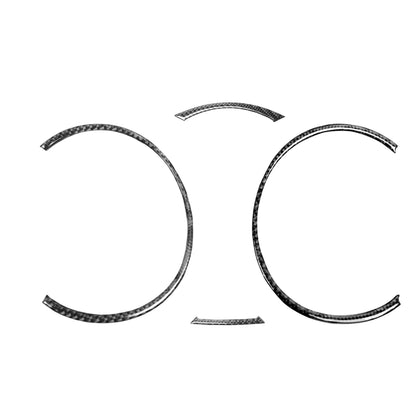 Carbon fiber speedometer ring sticker set, four curved trim pieces