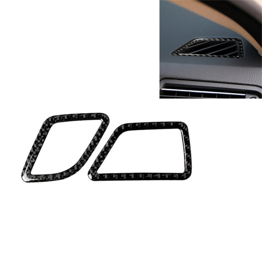 Carbon fiber-look dashboard air outlet trim stickers, two-piece set