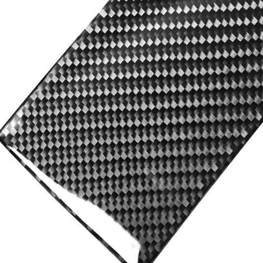 Carbon fiber weave panel sticker sheet, glossy black with silver checker pattern