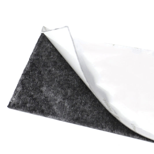 Carbon fiber B-pillar sticker with protective backing and adhesive surface