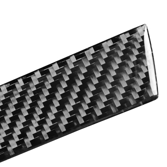 Carbon fiber weave trim strip sticker, black with silver checker texture