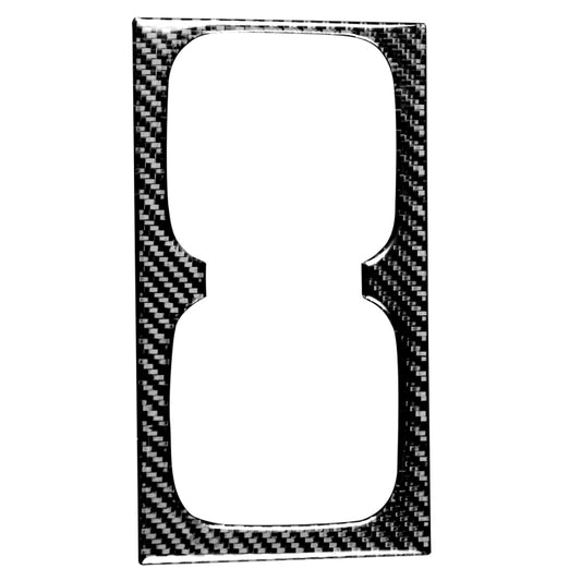 Carbon fiber cup holder decorative sticker, black with white weave pattern
