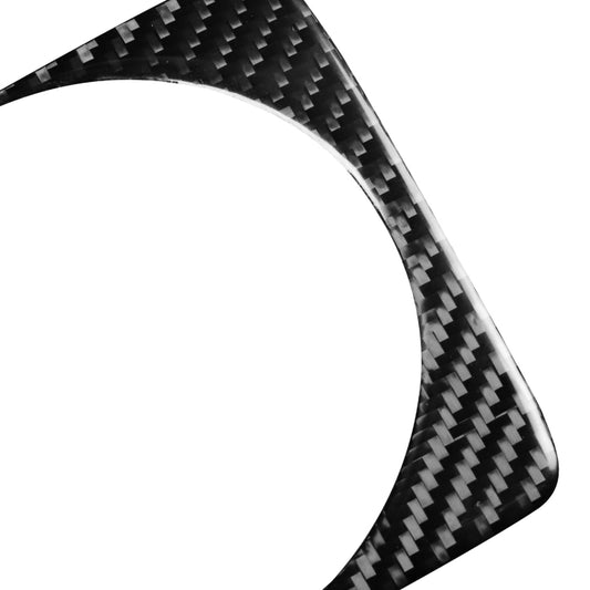 Curved edge carbon fiber gear surround sticker, black-and-silver woven texture