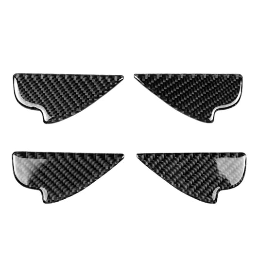Carbon fiber interior door bowl decorative sticker set, four triangular pieces