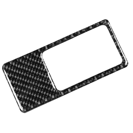 Right-drive headlight panel carbon-fiber sticker, rectangular frame with center cutout
