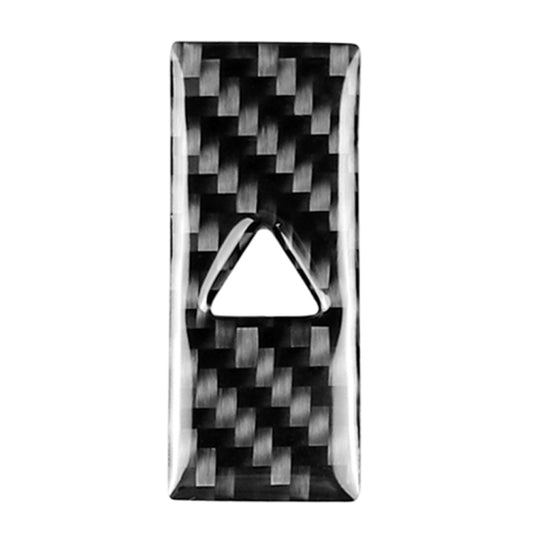 Carbon fiber look warning light decal with white triangle hazard icon