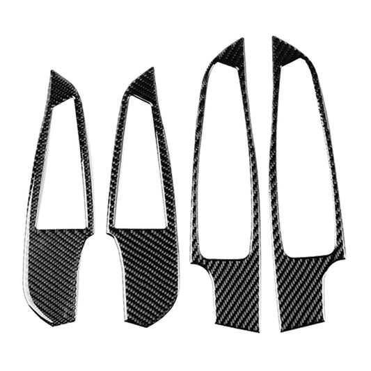 Car window lift decorative sticker set, carbon fiber look trim pieces