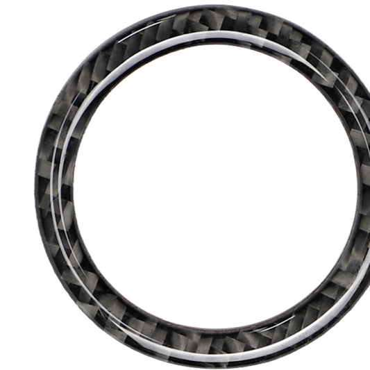 Carbon fiber look start ring sticker, round black with light gray woven pattern
