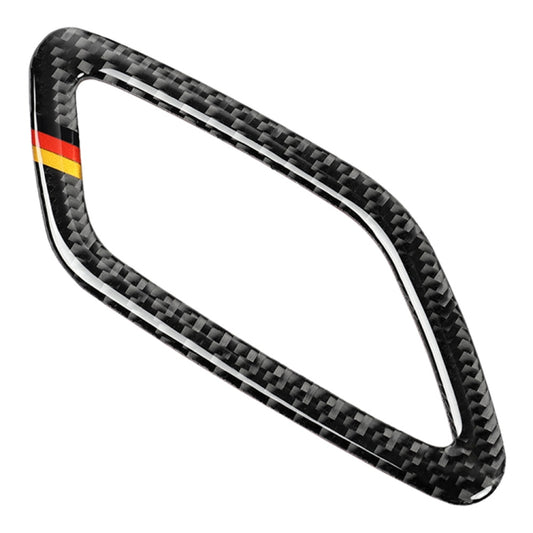 Single carbon fiber-look air vent outlet sticker with German flag stripe detail