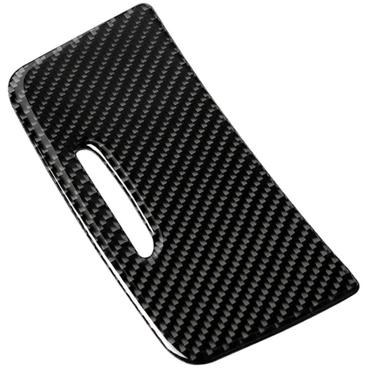 Carbon fiber style trim sticker panel with oval cutout