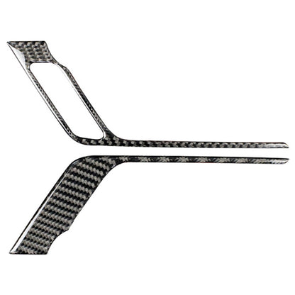 Carbon fiber front door handle trim sticker, right-front, black weave pattern