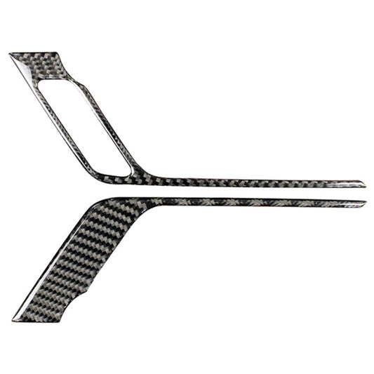 Carbon fiber front door handle trim sticker, right-front, black weave pattern