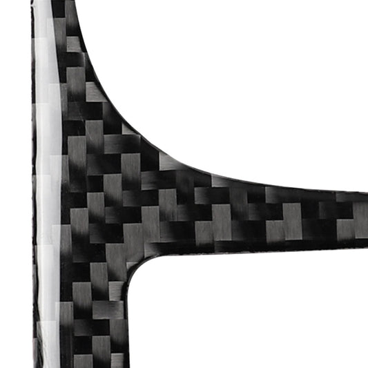 Carbon fiber look gear panel trim sticker close-up of woven pattern