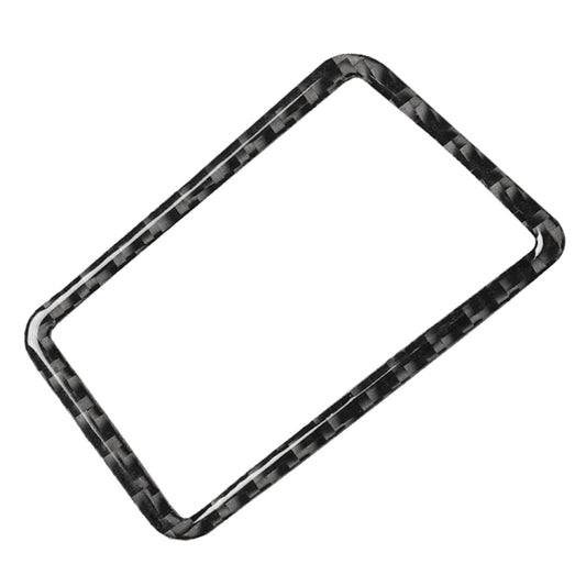 Single carbon fiber-look dashboard air vent trim sticker, rectangular frame