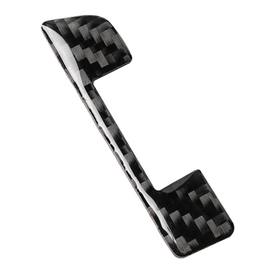 Carbon fiber air outlet trim sticker, black weave pattern for left vent