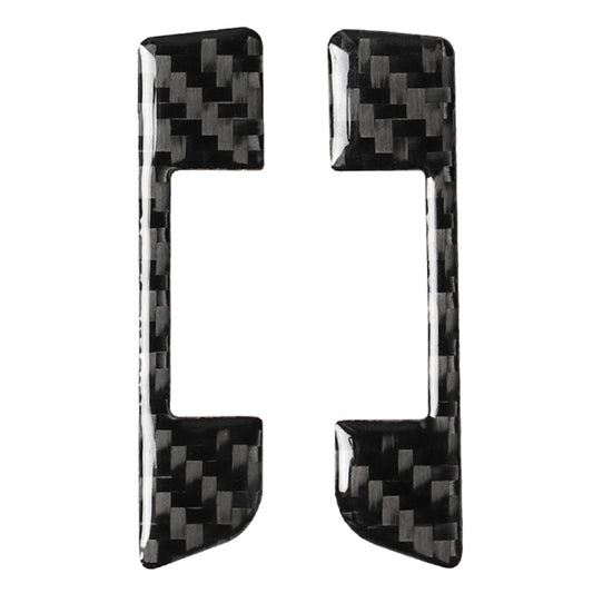 Carbon fiber patterned air outlet trim stickers, black set for left and right vents